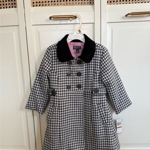 Toddler Pea Coat Reaction Kenneth Cole Black and White Houndstooth Coat